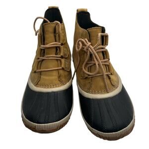 Sorel Women's Out N About Waterproof Duck Boots Size 8 Navy and Tan